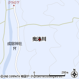 高知県幡多郡黒潮町奥湊川周辺の地図