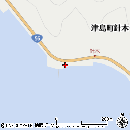 愛媛県宇和島市津島町針木241周辺の地図