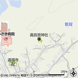 高良宮神社周辺の地図