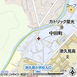 大分県津久見市中田町5-2周辺の地図