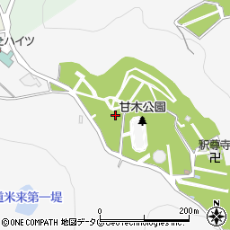 甘木山周辺の地図