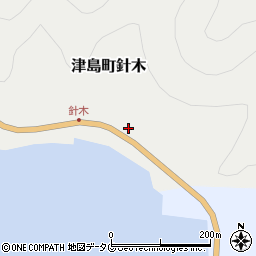 愛媛県宇和島市津島町針木105周辺の地図