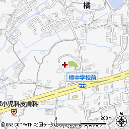 福岡県大牟田市橘周辺の地図