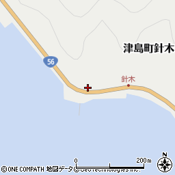 愛媛県宇和島市津島町針木240周辺の地図