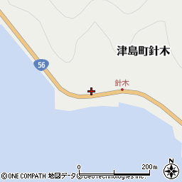 愛媛県宇和島市津島町針木233周辺の地図