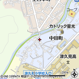 大分県津久見市中田町2-55周辺の地図