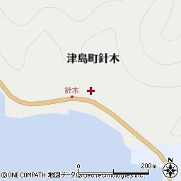 愛媛県宇和島市津島町針木112周辺の地図