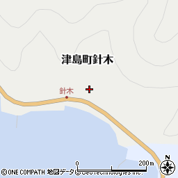 愛媛県宇和島市津島町針木117周辺の地図