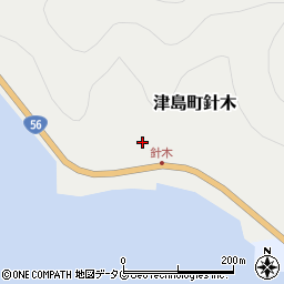 愛媛県宇和島市津島町針木188周辺の地図