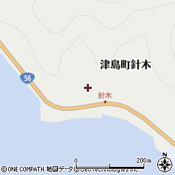 愛媛県宇和島市津島町針木187周辺の地図