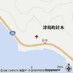 愛媛県宇和島市津島町針木190周辺の地図