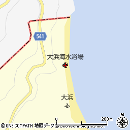 大浜海水浴場周辺の地図