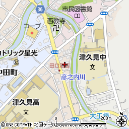 大分県津久見市文京町周辺の地図