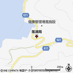 落浦郵便局周辺の地図