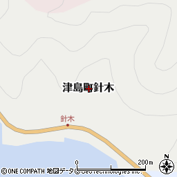 愛媛県宇和島市津島町針木周辺の地図