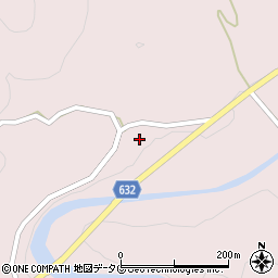 大分県豊後大野市犬飼町黒松1285周辺の地図