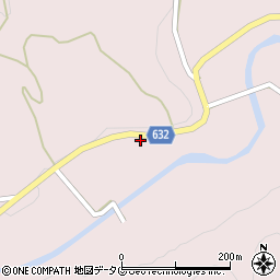 大分県豊後大野市犬飼町黒松1222周辺の地図