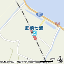 肥前七浦駅周辺の地図