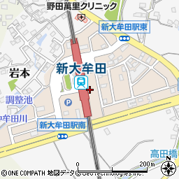 福岡県大牟田市岩本新町周辺の地図