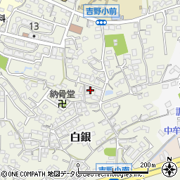 福岡県大牟田市白銀828周辺の地図