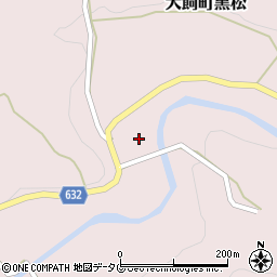 大分県豊後大野市犬飼町黒松1099周辺の地図