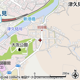 大分県津久見市岩屋町5-2周辺の地図