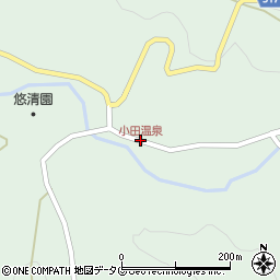 小田温泉周辺の地図