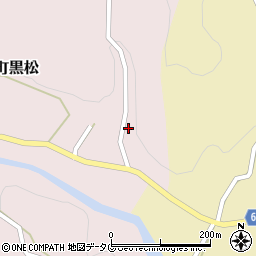 大分県豊後大野市犬飼町黒松864周辺の地図
