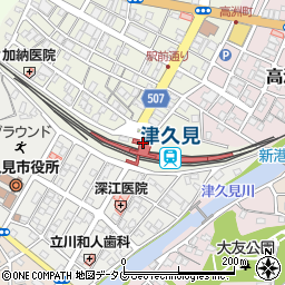 津久見駅周辺の地図