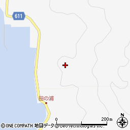 大分県津久見市田ノ浦周辺の地図