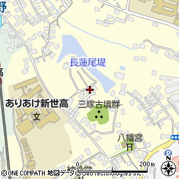 福岡県大牟田市吉野1164-19周辺の地図