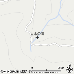 大水ノ滝周辺の地図