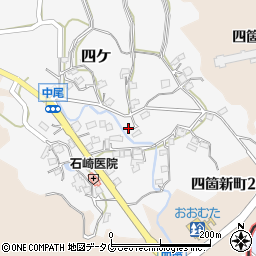 福岡県大牟田市四ケ周辺の地図
