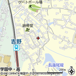 福岡県大牟田市吉野1350-1周辺の地図