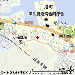〒879-2442 大分県津久見市港町の地図