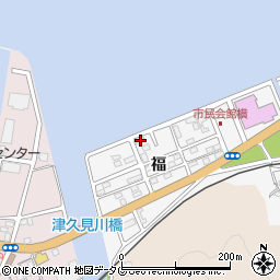 大分県津久見市津久見浦3825-36周辺の地図