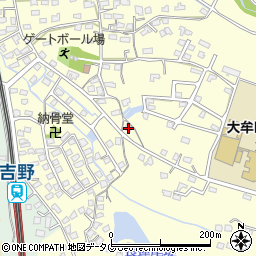 福岡県大牟田市吉野1293-1周辺の地図