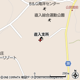 竹田市役所直入支所　地域振興課・市民係周辺の地図