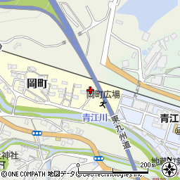 岡町公民館周辺の地図