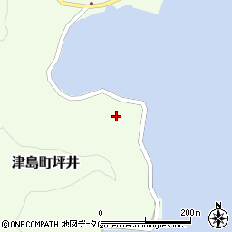 愛媛県宇和島市津島町坪井394周辺の地図