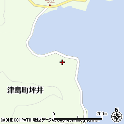 愛媛県宇和島市津島町坪井392周辺の地図