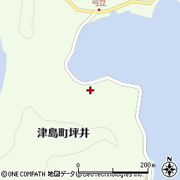 愛媛県宇和島市津島町坪井384周辺の地図