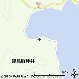 愛媛県宇和島市津島町坪井387周辺の地図