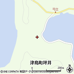 愛媛県宇和島市津島町坪井264周辺の地図