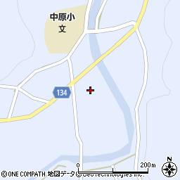 甲の瀬キャンプ村周辺の地図