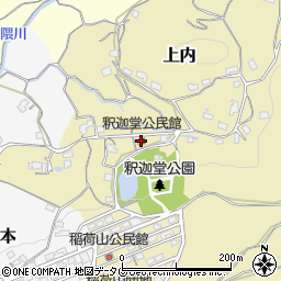 釈迦堂公民館周辺の地図