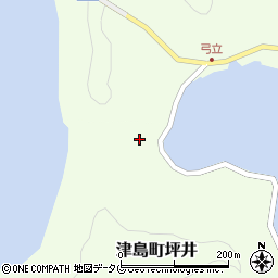 愛媛県宇和島市津島町坪井266周辺の地図