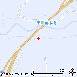 宇津尾木橋周辺の地図