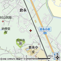 福岡県大牟田市倉永周辺の地図