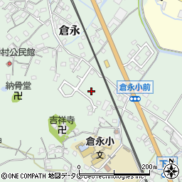 福岡県大牟田市倉永周辺の地図